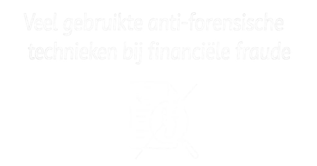 afbeelding veel gebruikte anti-forensische technieken bij financiële fraude